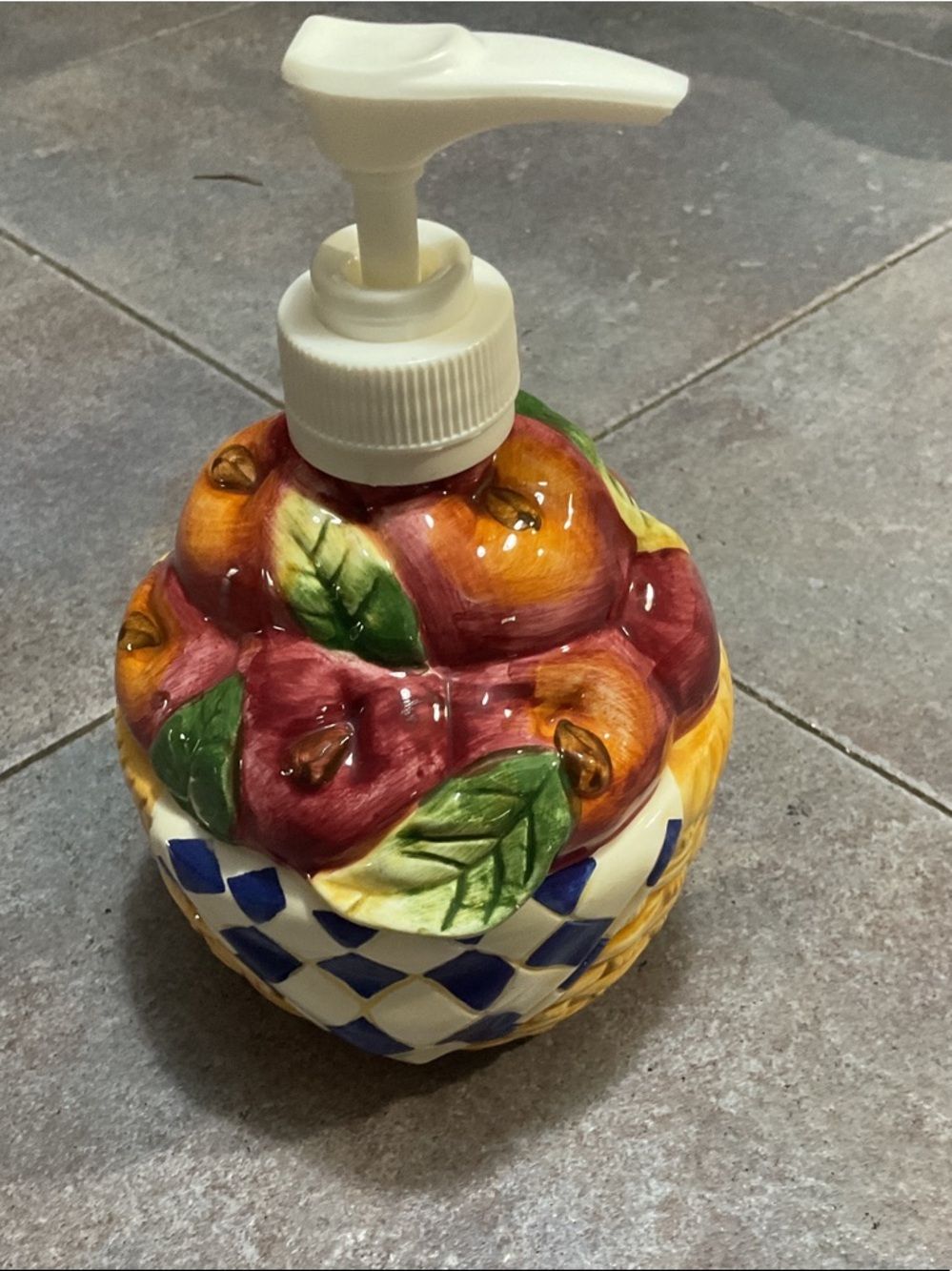 Ceramic Fruit Soap Dispenser - Red & Green